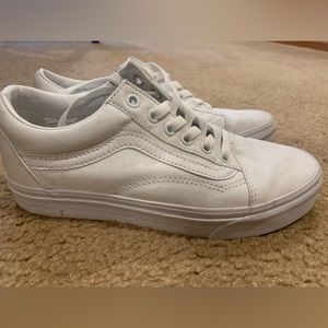 White Vans Women Shoes 7.5